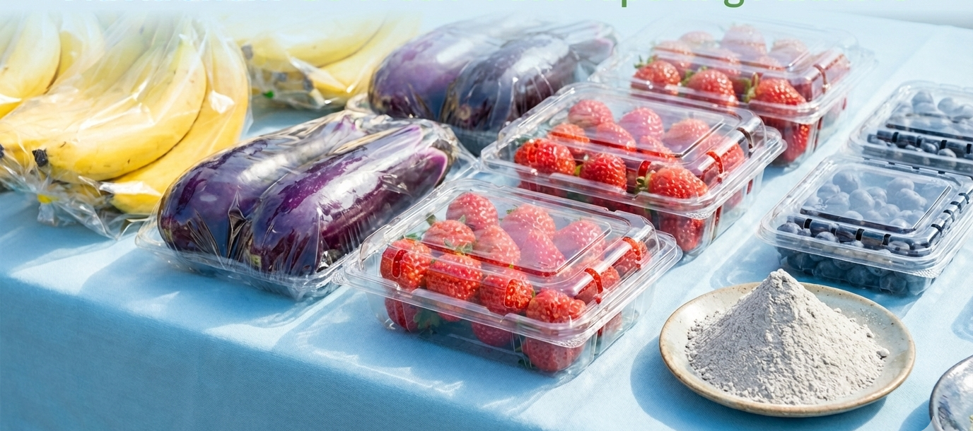 NuviaChem's Go Fresh™ is an anti-ripening additive for plastic film based on advanced silver zeolite technology. Integrate into packaging to actively scavenge ethylene gas, extend fresh produce shelf life, and reduce food waste. REACH compliant and food-safe.