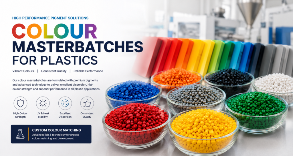 We provide a comprehensive range of standard colour masterbatches designed for excellent consistency, brightness, and processing stability. In addition to our standard portfolio, we specialize in custom colour development using advanced laboratory analysis and spectrophotometer-based colour matching systems.