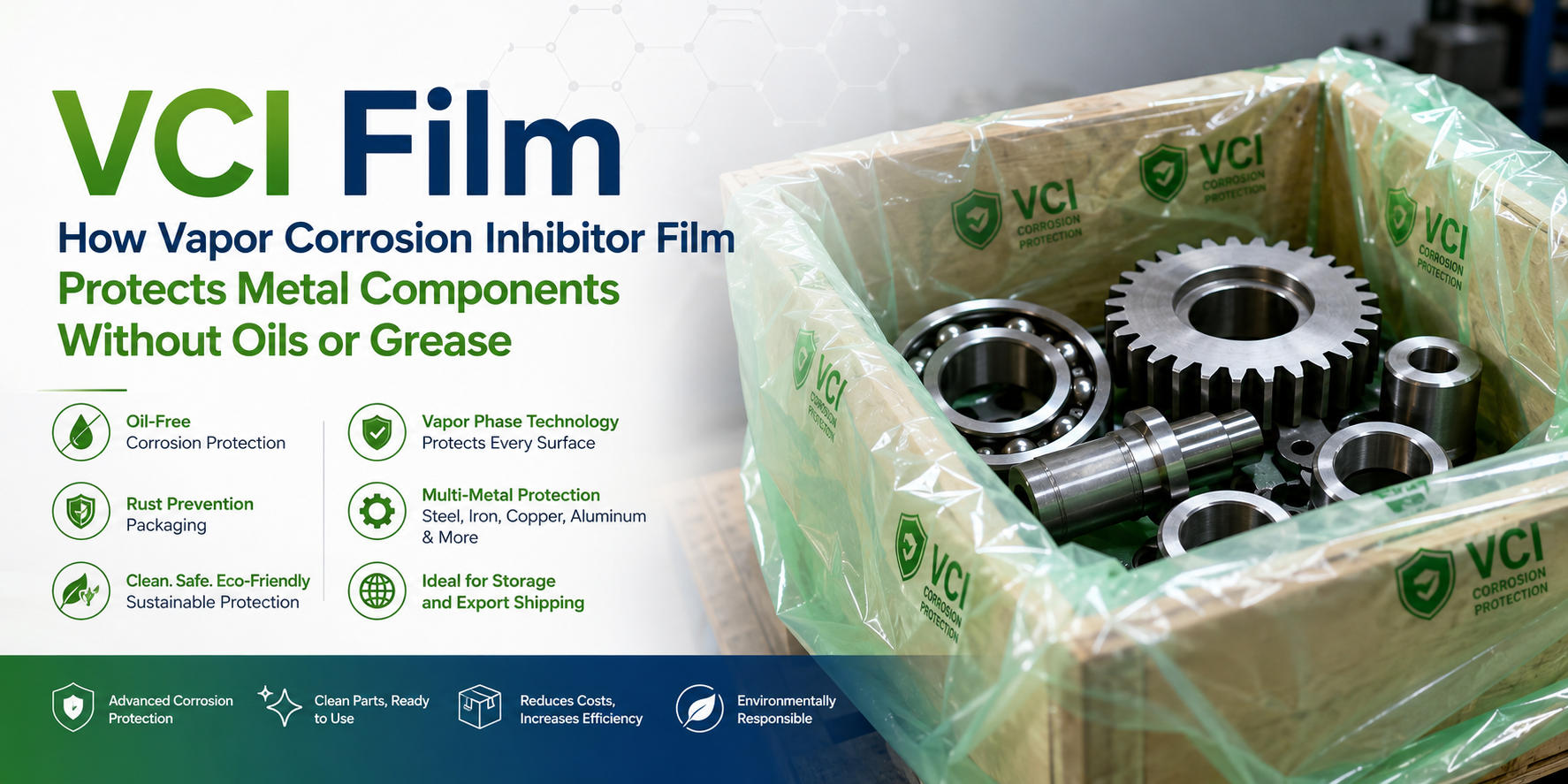 How Vapor Corrosion Inhibitor Film Protects Metal Components Without Oils or Grease