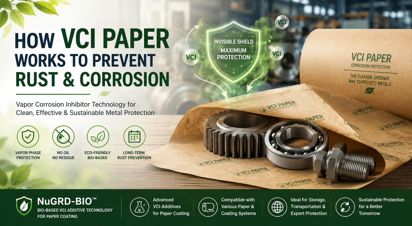 VCI WRAPPING PAPER PREVENTS RUST AND CORROSION